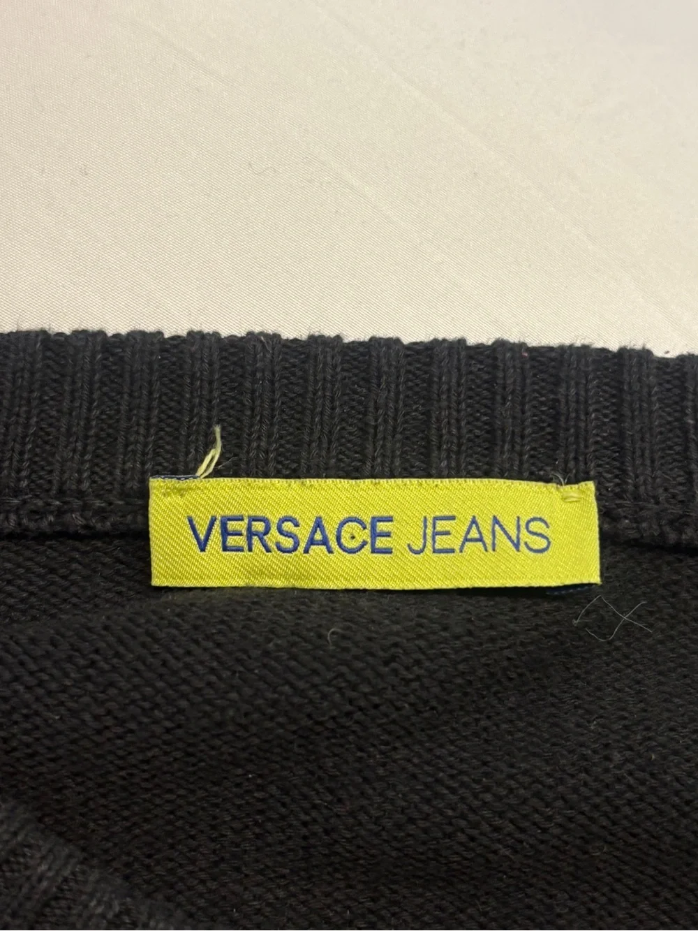 Versace Tiger Logo Black Red Two Toned Sweater